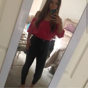 Bebe off the shoulder top